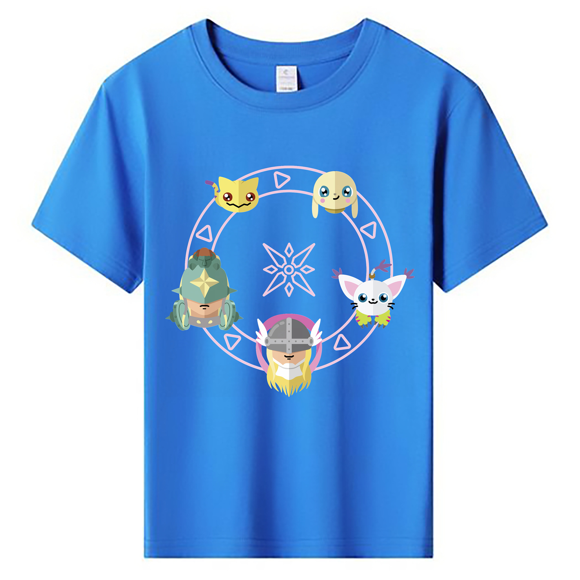 （画像用） Digimon デジタルモンスター/デジモン 綿100％キッズTシャツ（フロントプリント）